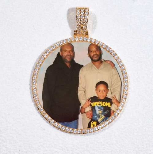 MEDIUM 3D CIRCLE CUSTOM PICTURE PENDANT