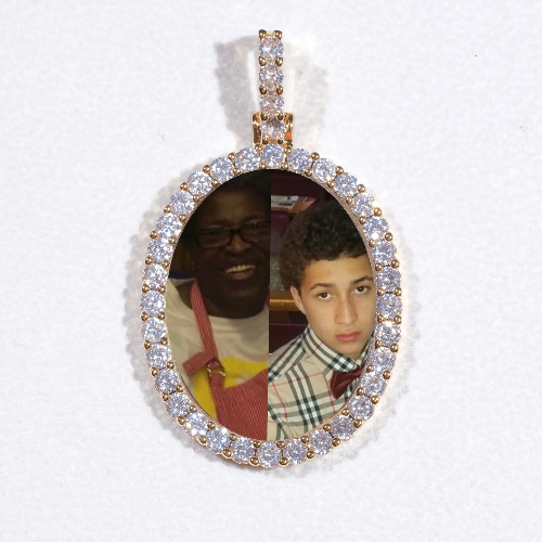 3D Oval Custom Picture Pendant
