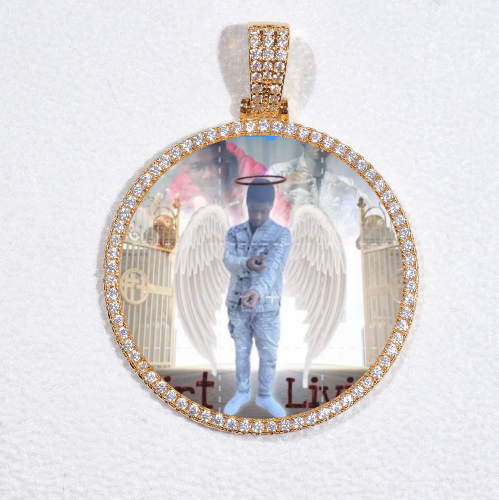 MEDIUM 3D CIRCLE CUSTOM PICTURE PENDANT