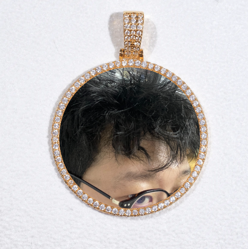 MEDIUM 3D CIRCLE CUSTOM PICTURE PENDANT