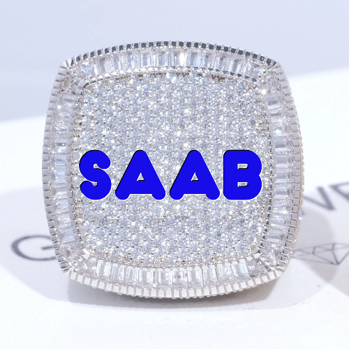 CUSTOM LETTER 3D ICED RING