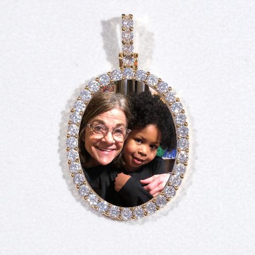 3D Oval Custom Picture Pendant