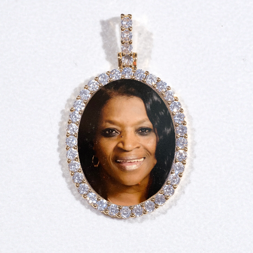 3D Oval Custom Picture Pendant
