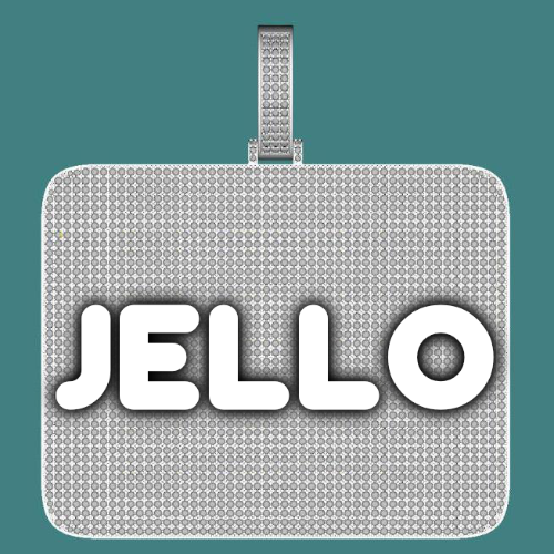 CUSTOM LETTER NECKLACE 3D BIG SQUARE