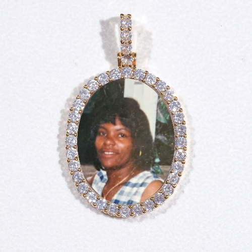 3D Oval Custom Picture Pendant