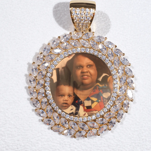 Large 3D Wheat Ear Custom Picture Pendant