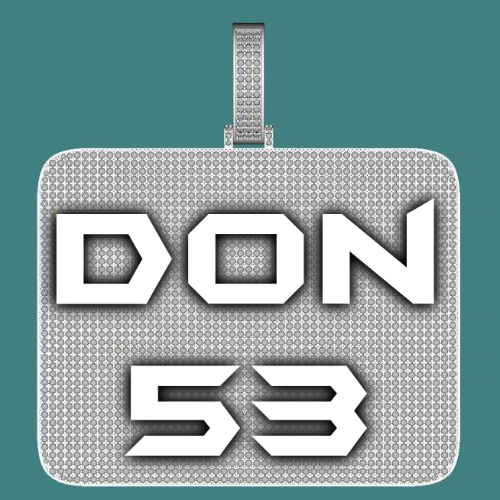 CUSTOM LETTER NECKLACE 3D BIG SQUARE