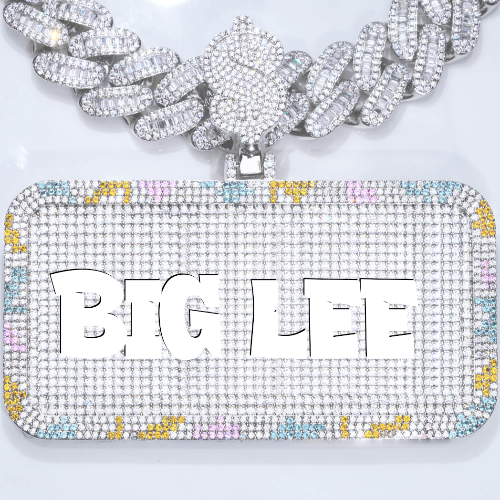 CUSTOM LETTER NECKLACE 3D COLORFUL SQUARE