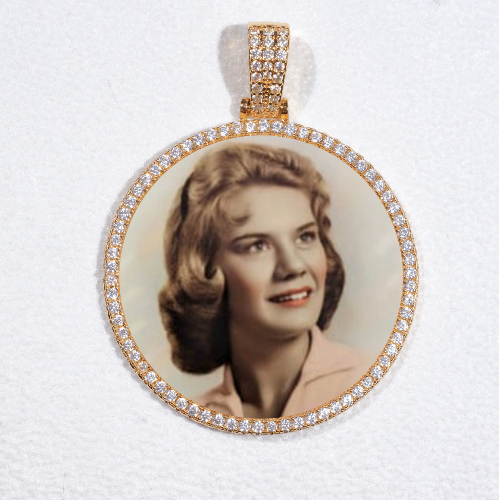 MEDIUM 3D CIRCLE CUSTOM PICTURE PENDANT
