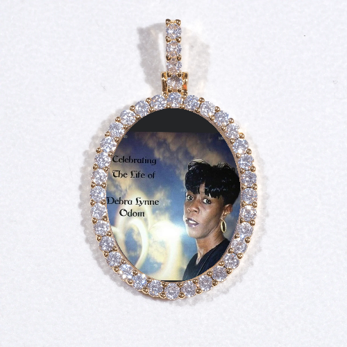 3D Oval Custom Picture Pendant