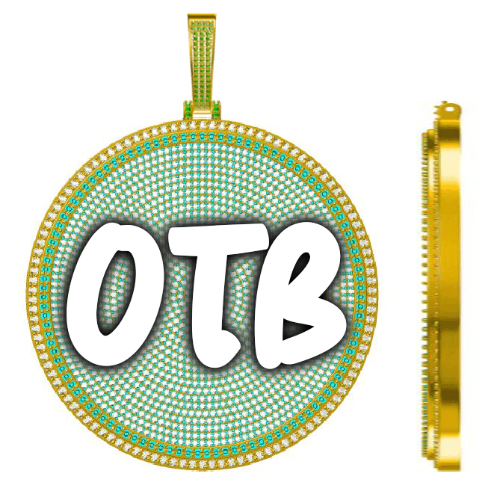 CUSTOM LETTER NECKLACE 3D BIG DISC