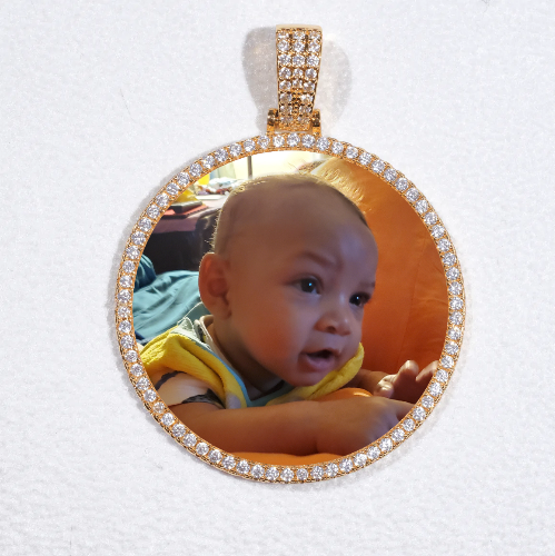 MEDIUM 3D CIRCLE CUSTOM PICTURE PENDANT