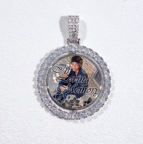 3D Spinning 2-Faced Custom Picture Pendant