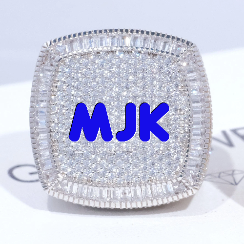 CUSTOM LETTER 3D ICED RING