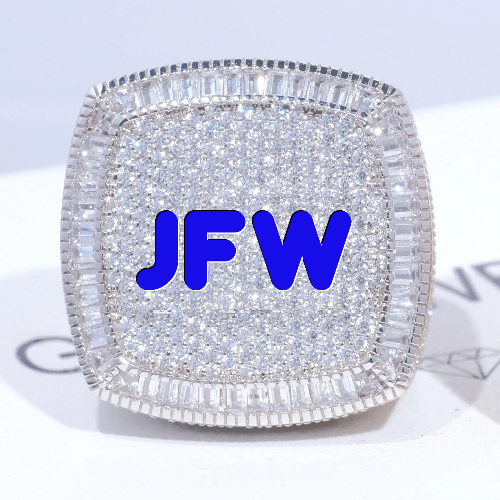 CUSTOM LETTER 3D ICED RING