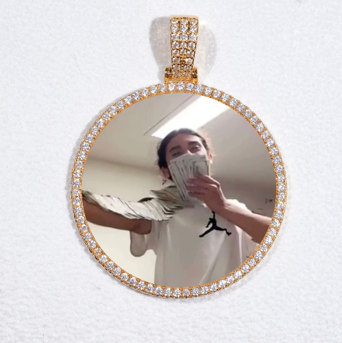 MEDIUM 3D CIRCLE CUSTOM PICTURE PENDANT