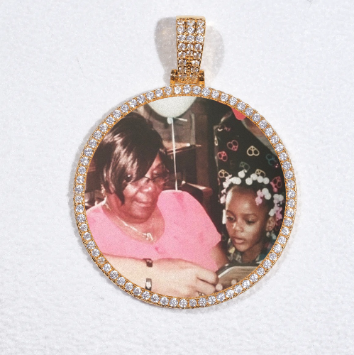 MEDIUM 3D CIRCLE CUSTOM PICTURE PENDANT