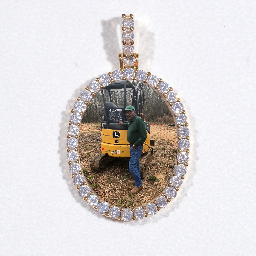 3D Oval Custom Picture Pendant