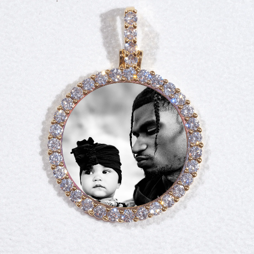 3D CIRCLE CUSTOM PICTURE PENDANT SMALL SIZE