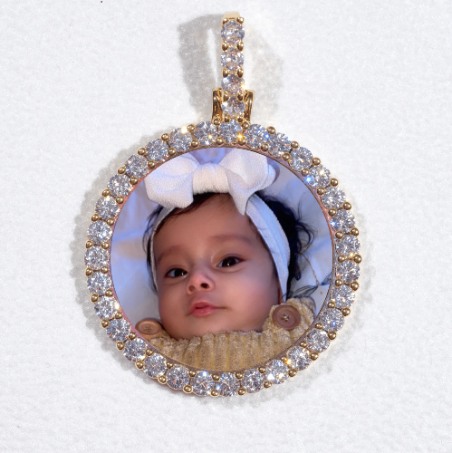 3D CIRCLE CUSTOM PICTURE PENDANT SMALL SIZE