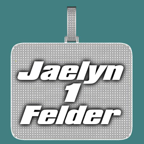 CUSTOM LETTER NECKLACE 3D BIG SQUARE