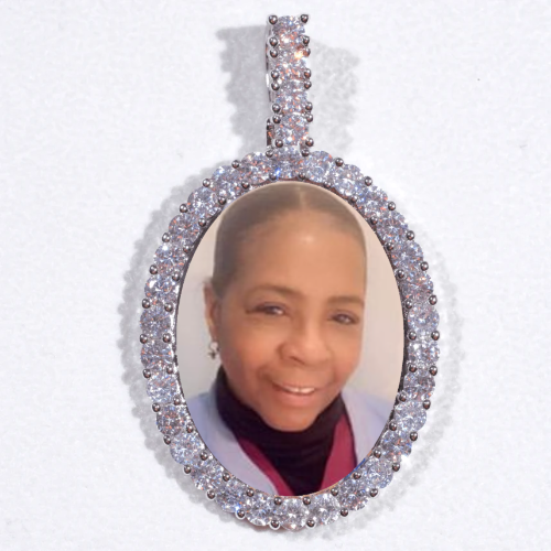 Large 3D Oval Custom Picture Pendant