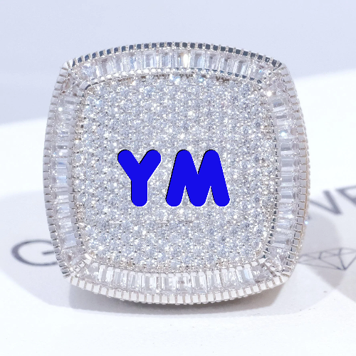 CUSTOM LETTER 3D ICED RING