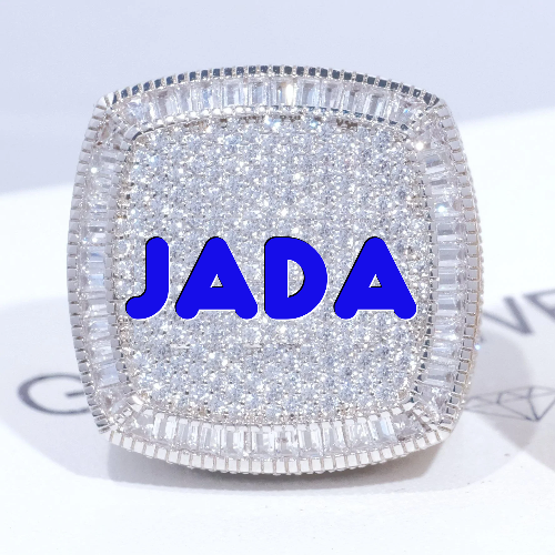 CUSTOM LETTER 3D ICED RING