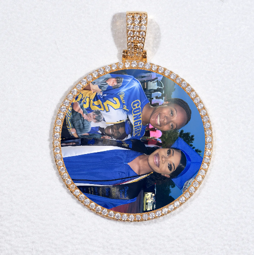 MEDIUM 3D CIRCLE CUSTOM PICTURE PENDANT