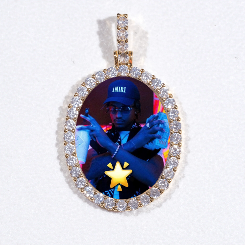 3D Oval Custom Picture Pendant