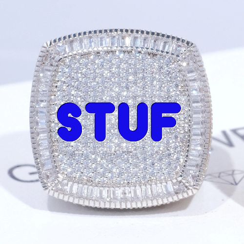 CUSTOM LETTER 3D ICED RING