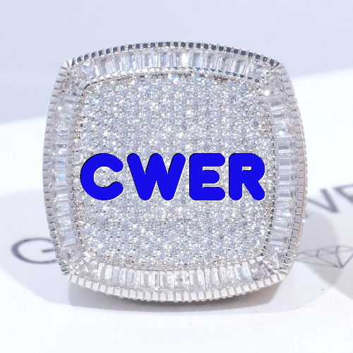CUSTOM LETTER 3D ICED RING