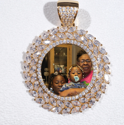 Large 3D Wheat Ear Custom Picture Pendant