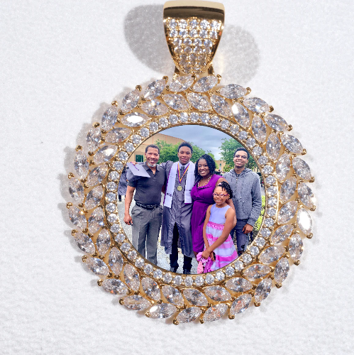 Large 3D Wheat Ear Custom Picture Pendant