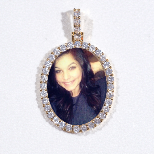 3D Oval Custom Picture Pendant