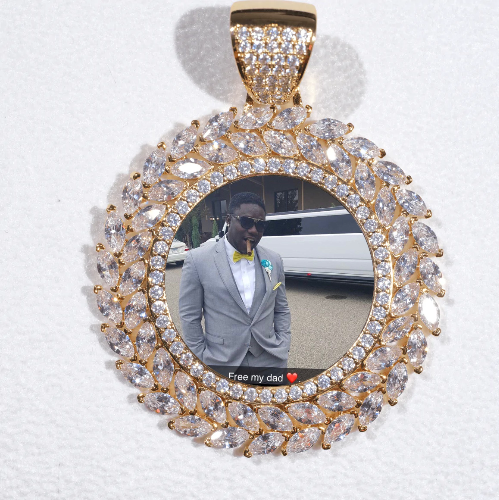 Large 3D Wheat Ear Custom Picture Pendant