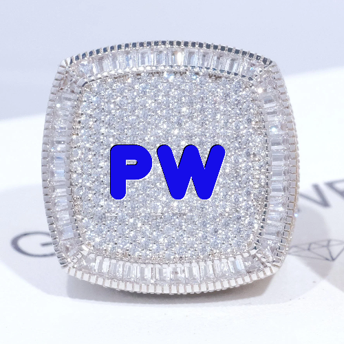 CUSTOM LETTER 3D ICED RING