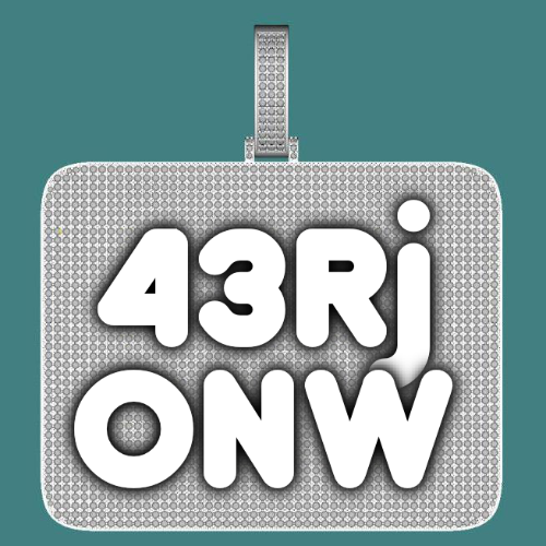 CUSTOM LETTER NECKLACE 3D BIG SQUARE