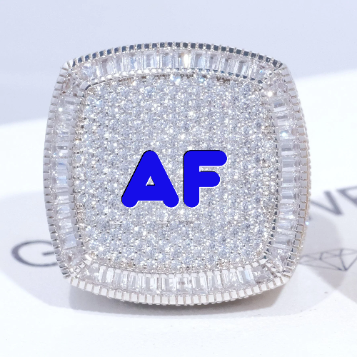 CUSTOM LETTER 3D ICED RING
