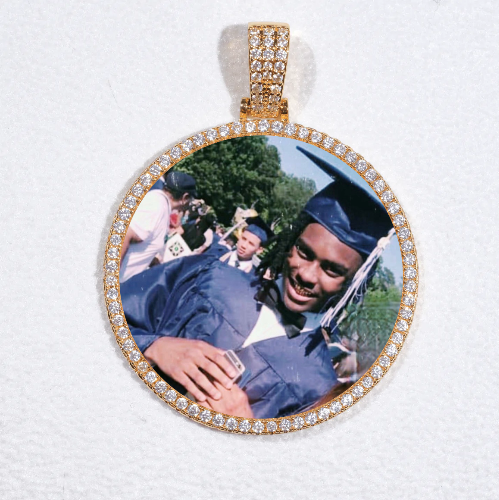 MEDIUM 3D CIRCLE CUSTOM PICTURE PENDANT