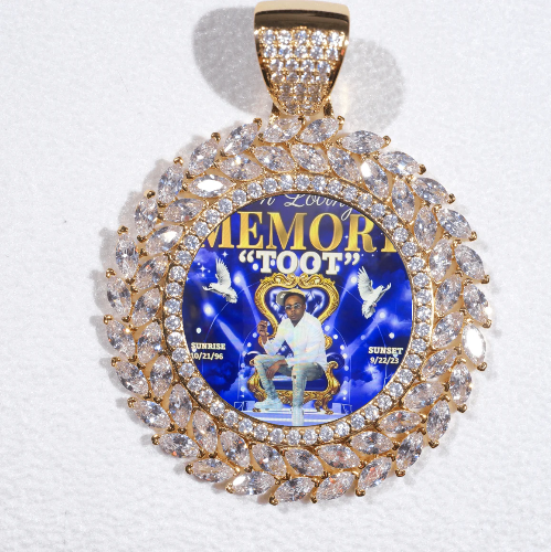 Large 3D Wheat Ear Custom Picture Pendant