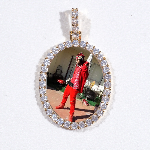 3D Oval Custom Picture Pendant