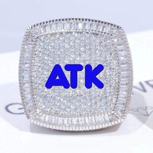 CUSTOM LETTER 3D ICED RING