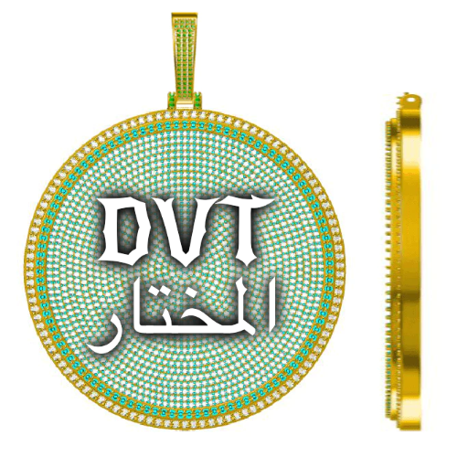 CUSTOM LETTER NECKLACE 3D BIG DISC