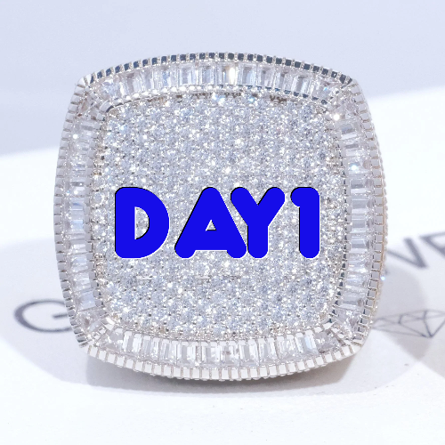 CUSTOM LETTER 3D ICED RING