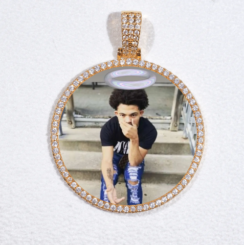 MEDIUM 3D CIRCLE CUSTOM PICTURE PENDANT