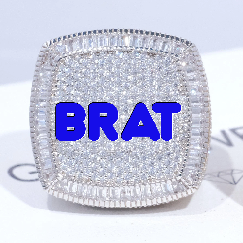CUSTOM LETTER 3D ICED RING
