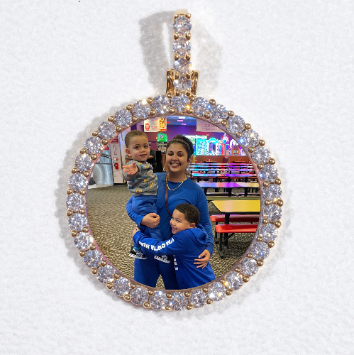 3D CIRCLE CUSTOM PICTURE PENDANT SMALL SIZE