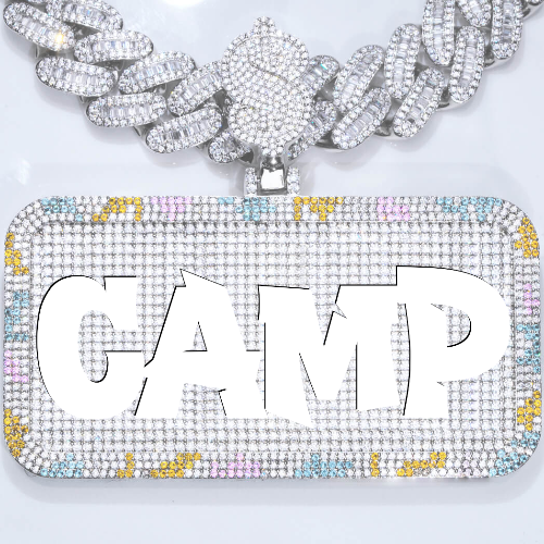 CUSTOM LETTER NECKLACE 3D COLORFUL SQUARE
