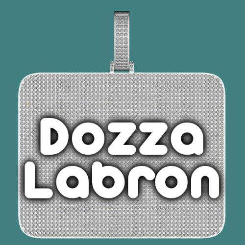 CUSTOM LETTER NECKLACE 3D BIG SQUARE